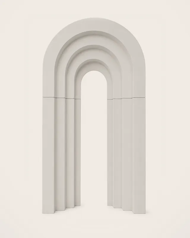 Arco escalonado blanco