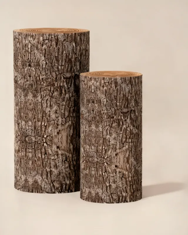 Forro cilindro tronco de árbol