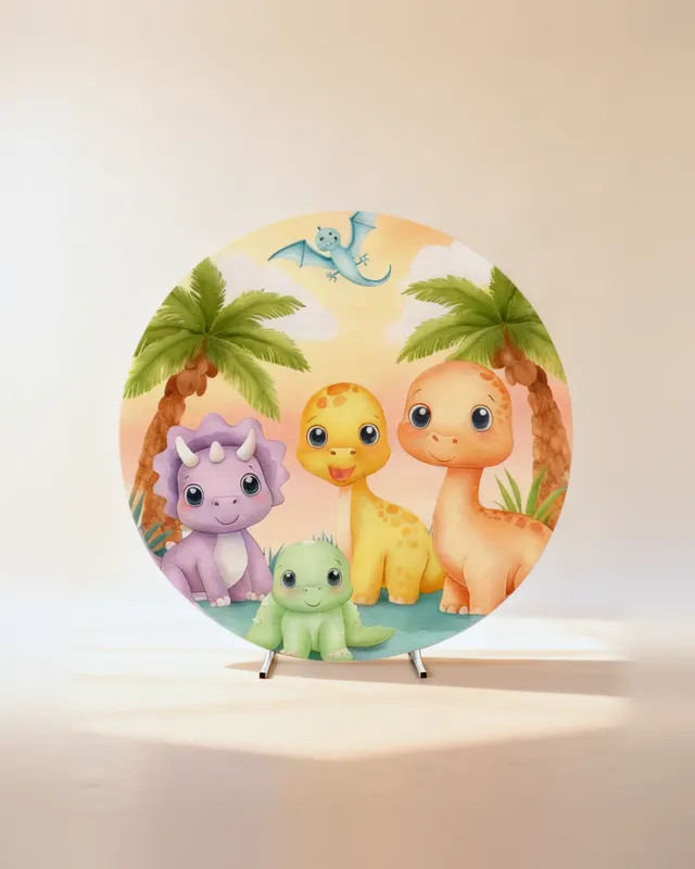 Fondo circular dinosaurio