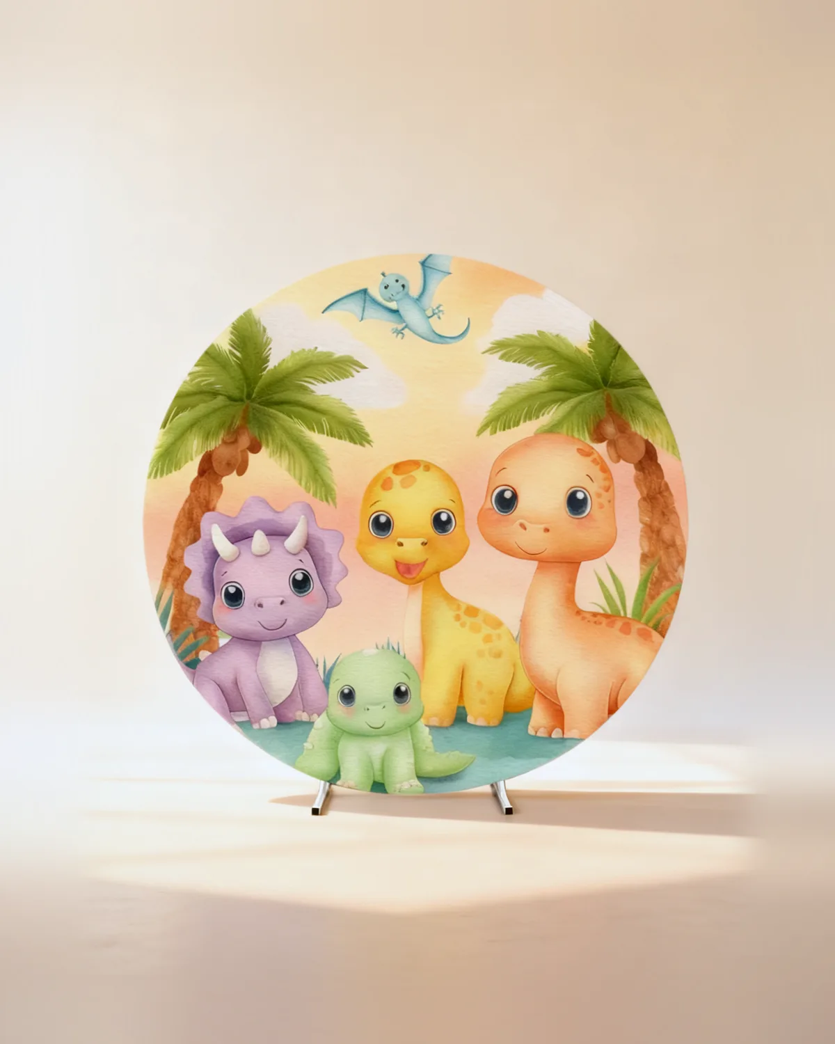 Fondo circular dinosaurio