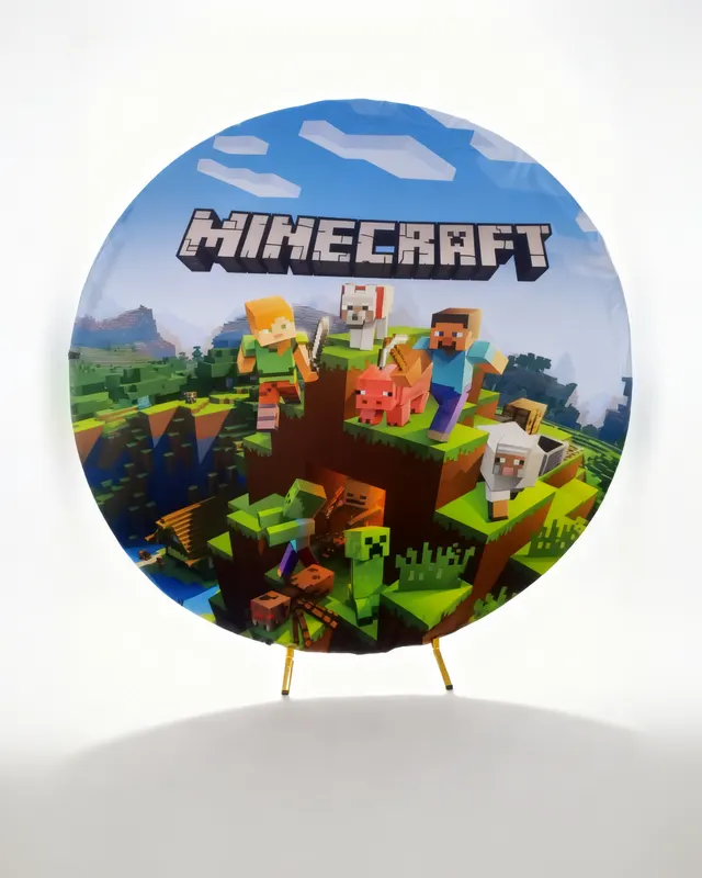 Fondo circular Minecraft