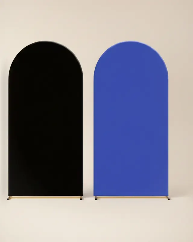 Fondo arco grande azul y negro