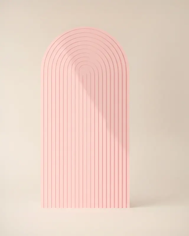 Fondo arco grande rosa con forma