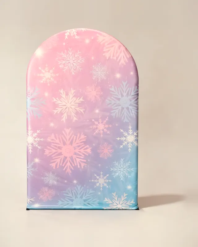Fondo arco grande Frozen copos de nieve