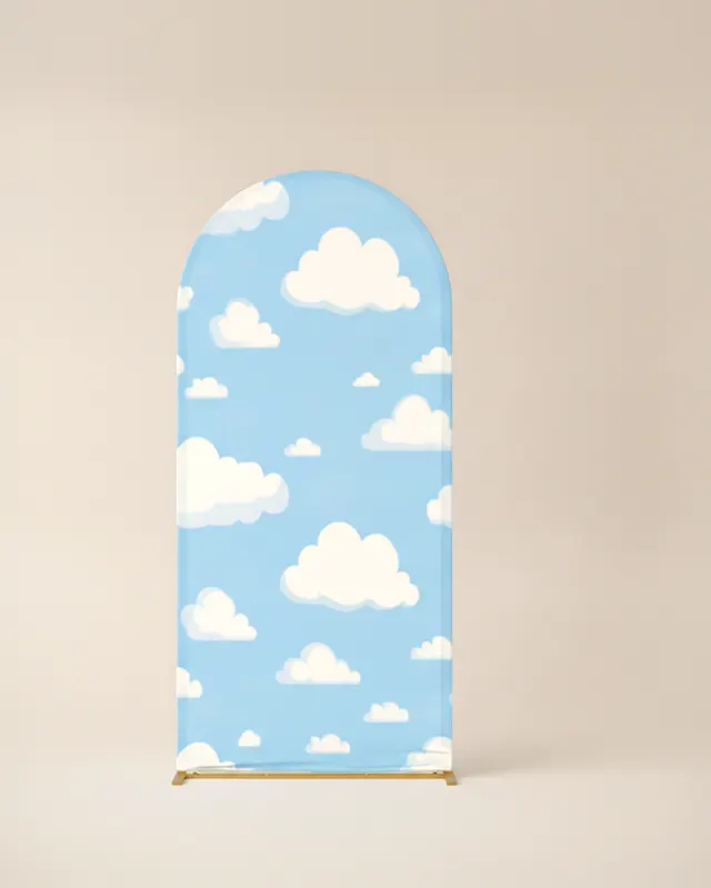 Fondo arco pequeño cielo y nubes