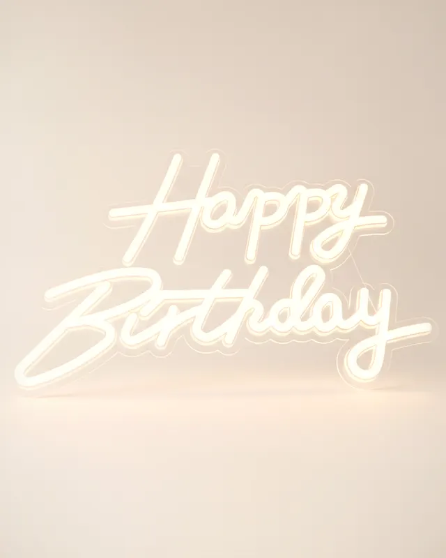 Letrero LED "Happy Birthday"