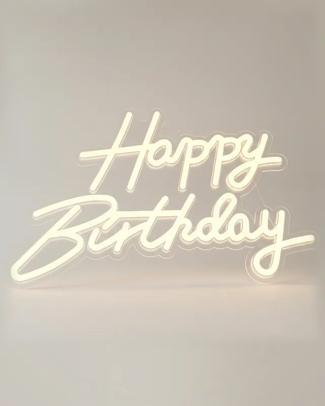 Letrero LED "Happy Birthday"