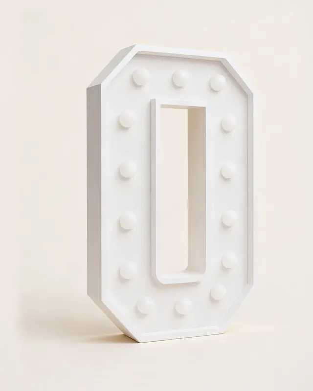 Número 0 luminoso