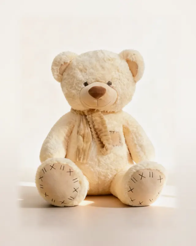 Oso de peluche gigante crema