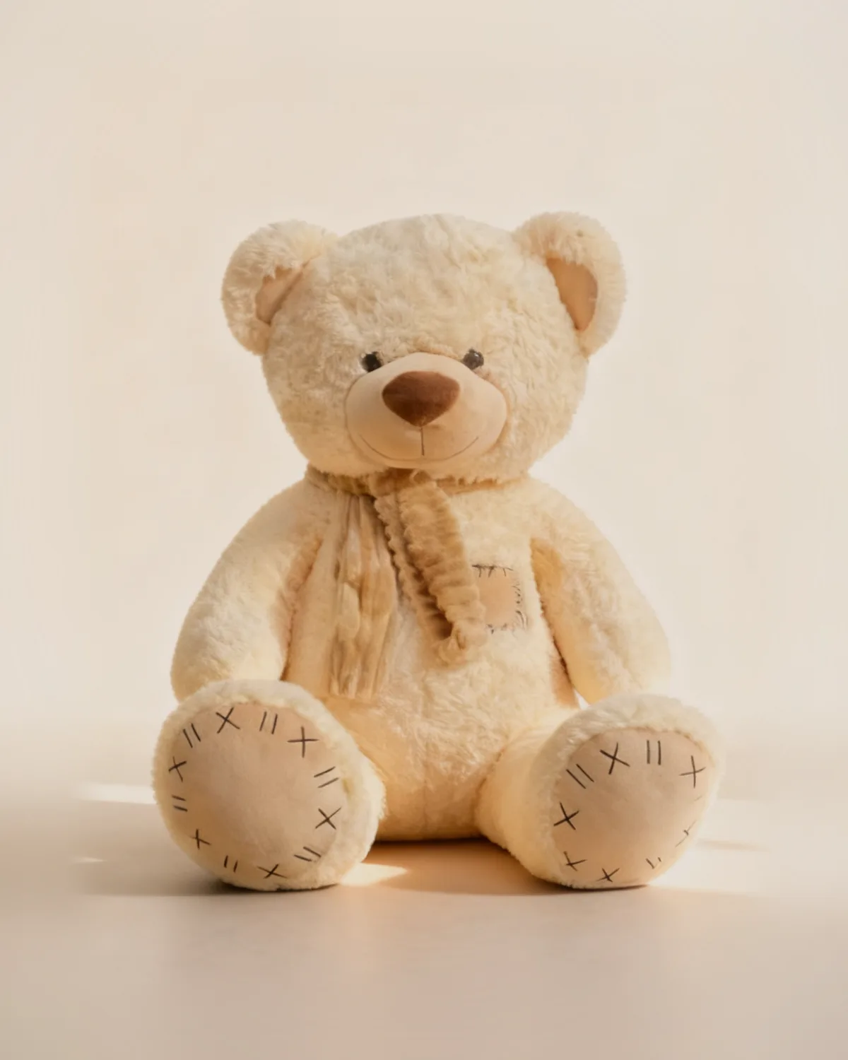 Oso de peluche gigante crema